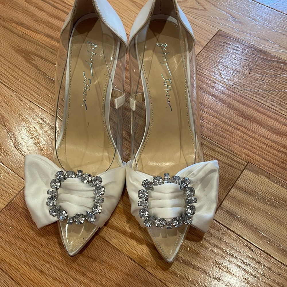 Betsey Johnson White heels